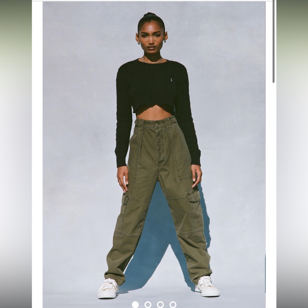 Agolde Army Green High Waist Cargo Pants